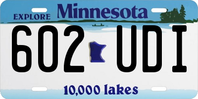 MN license plate 602UDI