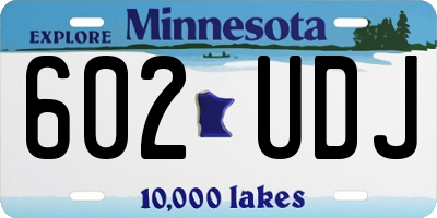 MN license plate 602UDJ