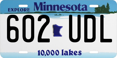 MN license plate 602UDL