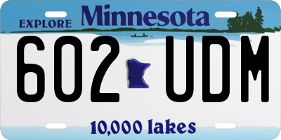 MN license plate 602UDM