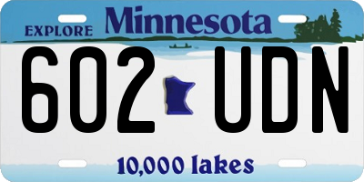MN license plate 602UDN