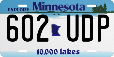 MN license plate 602UDP