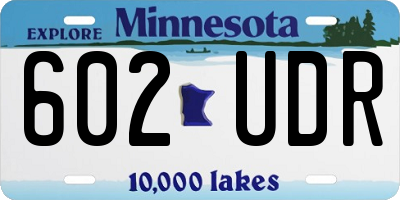 MN license plate 602UDR