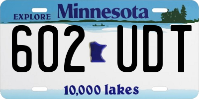 MN license plate 602UDT