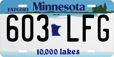 MN license plate 603LFG