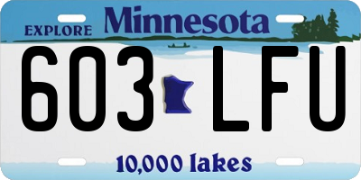 MN license plate 603LFU