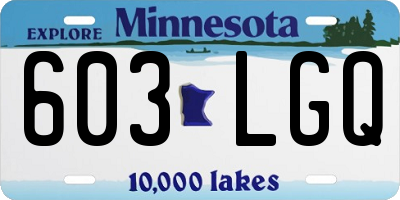 MN license plate 603LGQ