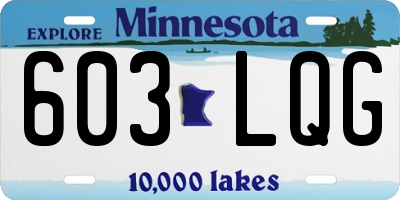 MN license plate 603LQG