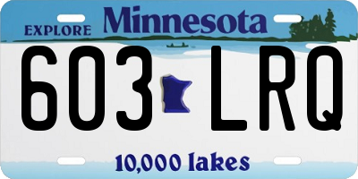 MN license plate 603LRQ