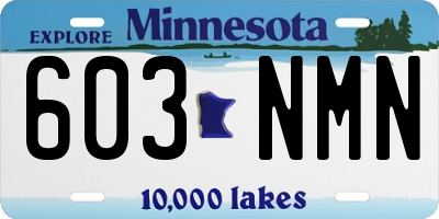 MN license plate 603NMN