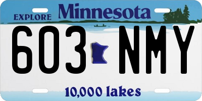 MN license plate 603NMY