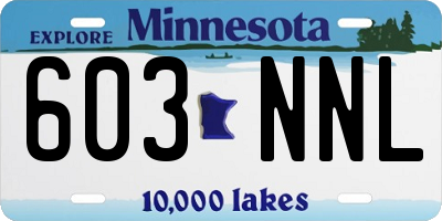 MN license plate 603NNL