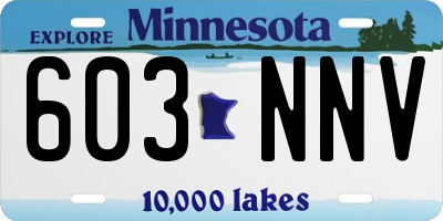 MN license plate 603NNV