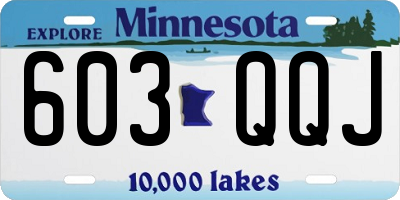 MN license plate 603QQJ