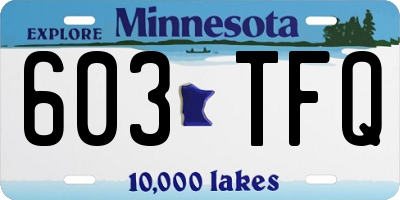 MN license plate 603TFQ