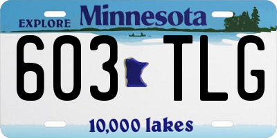 MN license plate 603TLG