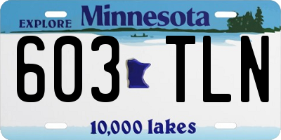 MN license plate 603TLN