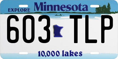 MN license plate 603TLP