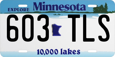 MN license plate 603TLS