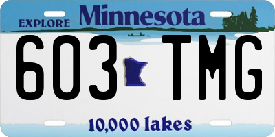 MN license plate 603TMG
