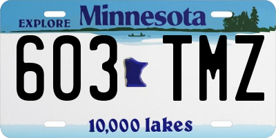 MN license plate 603TMZ
