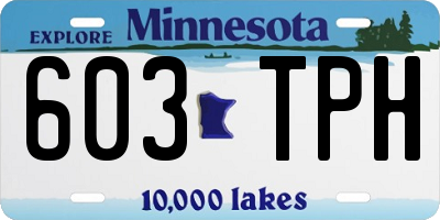 MN license plate 603TPH