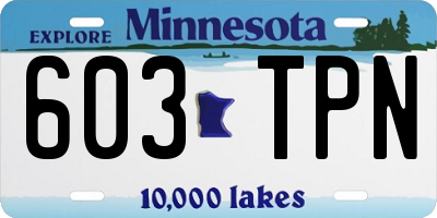 MN license plate 603TPN