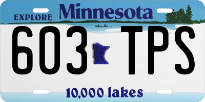 MN license plate 603TPS