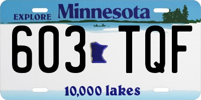 MN license plate 603TQF