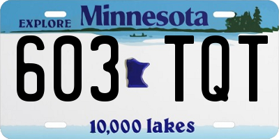 MN license plate 603TQT