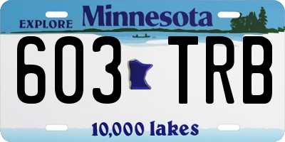 MN license plate 603TRB