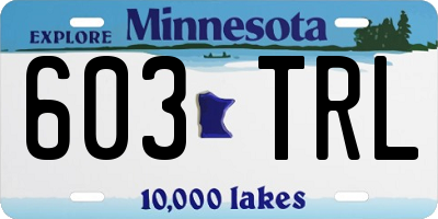 MN license plate 603TRL