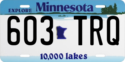 MN license plate 603TRQ