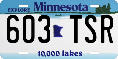 MN license plate 603TSR