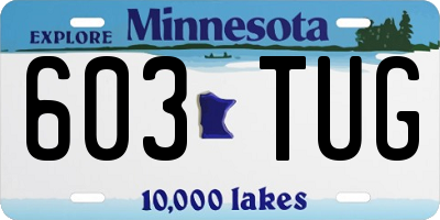MN license plate 603TUG
