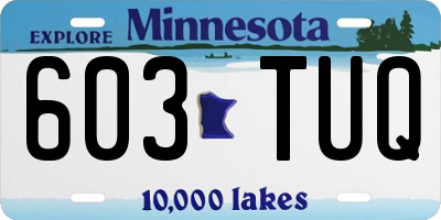 MN license plate 603TUQ