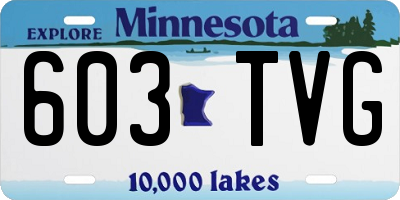 MN license plate 603TVG