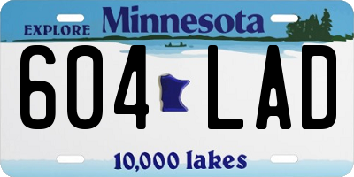 MN license plate 604LAD