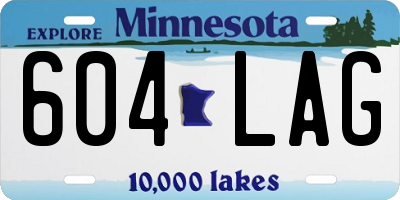 MN license plate 604LAG