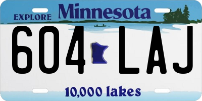 MN license plate 604LAJ