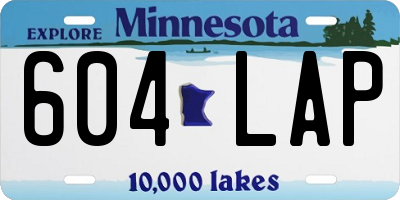 MN license plate 604LAP