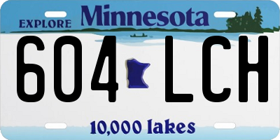 MN license plate 604LCH