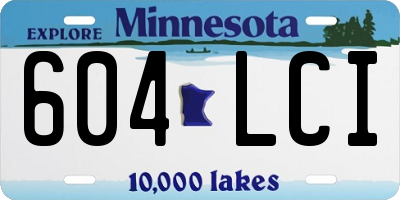 MN license plate 604LCI