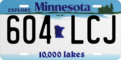 MN license plate 604LCJ
