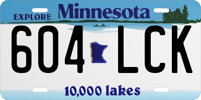 MN license plate 604LCK