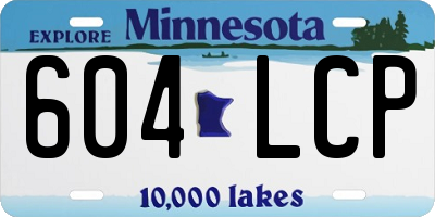MN license plate 604LCP