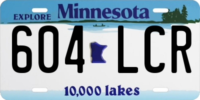 MN license plate 604LCR
