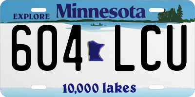 MN license plate 604LCU
