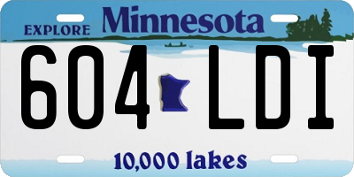 MN license plate 604LDI