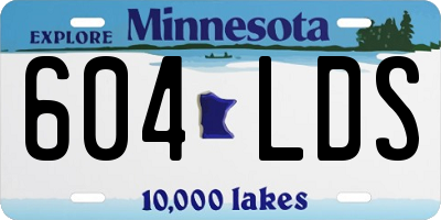 MN license plate 604LDS